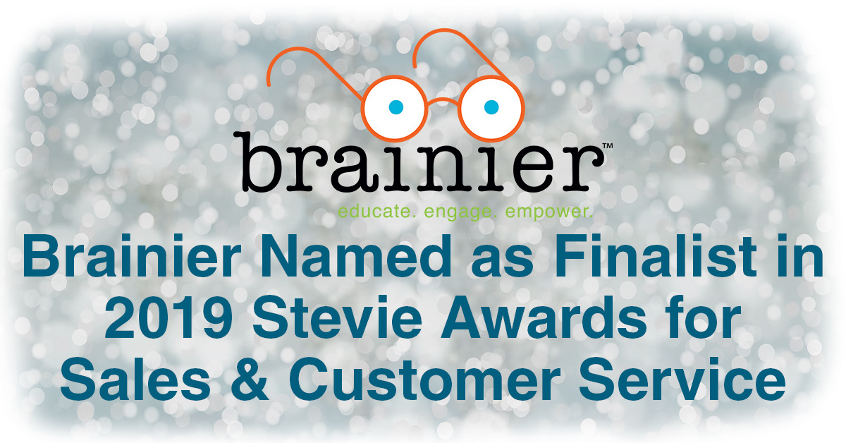 Brainier Named as Finalist in 2019 Stevie Awards for Sales & Customer Service